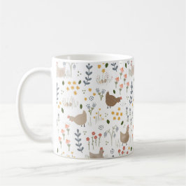 Chicken Älskare Farmgirl Blommigt Gift Mamma Kaffemugg