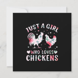 Chicken Älskare   Flickor som Kärlek Chickens Inbjudningar