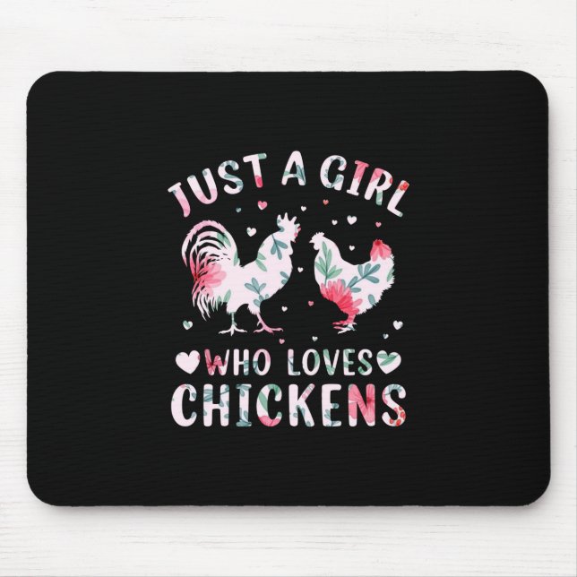 Chicken Älskare | Flickor som Kärlek Chickens Musmatta (Framsidan)