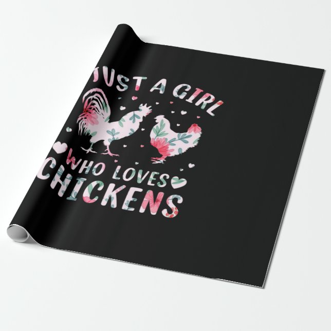 Chicken Älskare | Flickor som Kärlek Chickens Presentpapper (Utrullad)