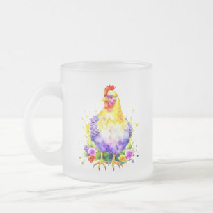 Chicken Älskare Fueled by Coffee Frostad Glasmugg