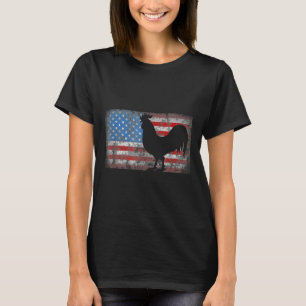 Chicken Älskare Grunge American Flagga Usa T Shirt