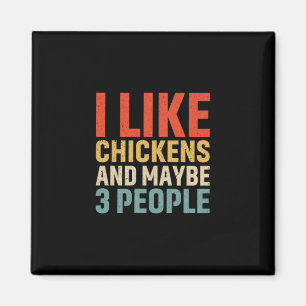 Chicken Älskare   Jag tycker om kycklingar Magnet