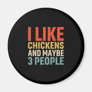 Chicken Älskare Jag tycker om kycklingar Magnet