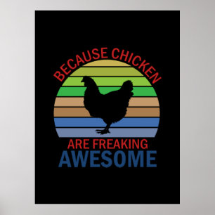 Chicken Älskare Kyckleriet håller på att frysa F Poster