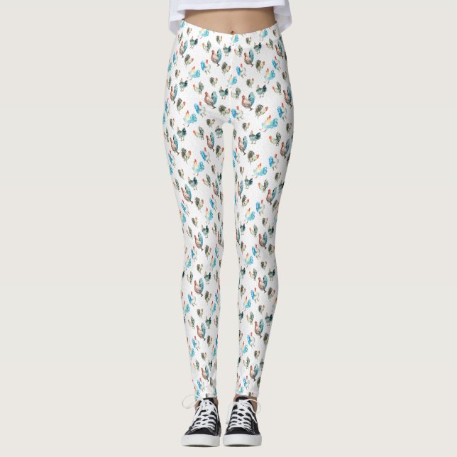 Chicken Älskare Land Hens Leggings (Framsida)