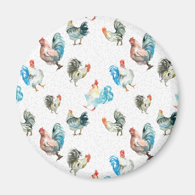 Chicken Älskare Land Hens Magnet (Framsidan)