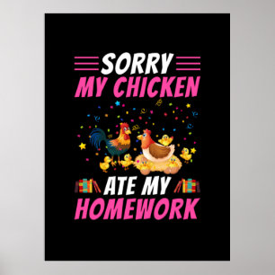Chicken Älskare   Min hemläxa för höns Poster