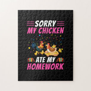 Chicken Älskare Min hemläxa för höns Pussel