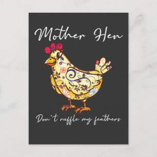 Chicken Älskare Mor Hen Ruffla inte mina fjädrar Vykort