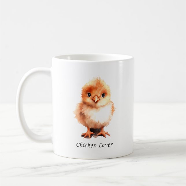 Chicken Älskare Mugg - Cute Chicken Mugg (Vänster)
