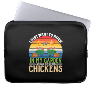 Chicken Älskare och hangout med mina kycklingar Laptop Fodral