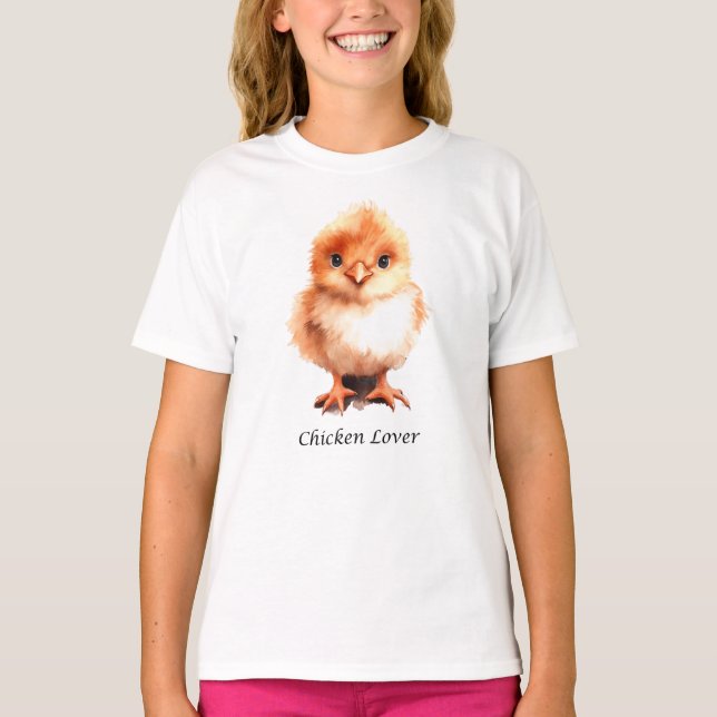 Chicken Älskare Shirt - Cute Chicken Shirt T (Framsida)