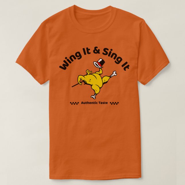 Chicken Älskare Vinge IT Sjunga IT Funloving TShir T Shirt (Design framsida)