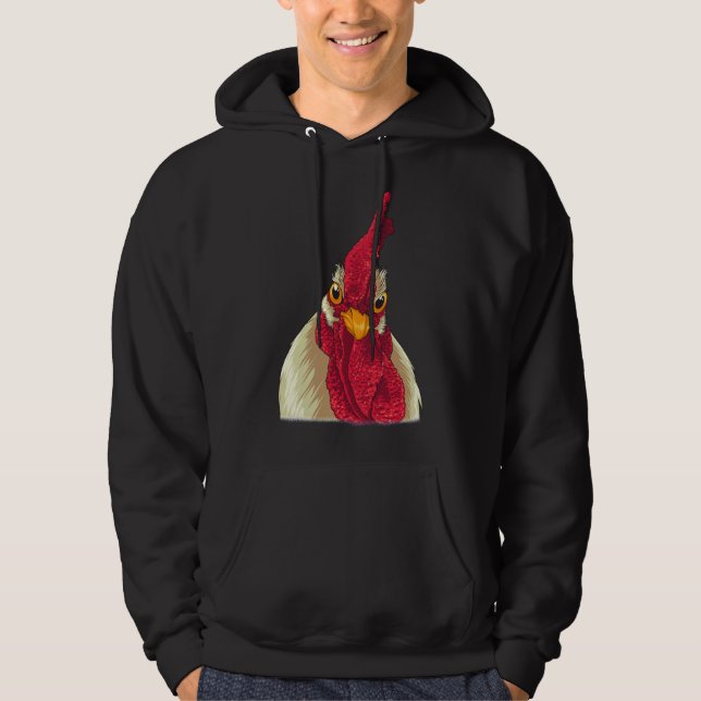 Chicken Ansikte D Hoodie (Framsida)