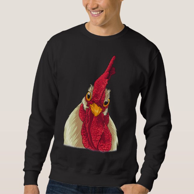 Chicken Ansikte D Lång Ärmad Tröja (Framsida)