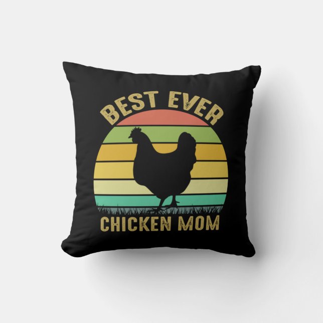 Chicken Art Bästa någonsin Chicken Mamma Kudde (Framsida)