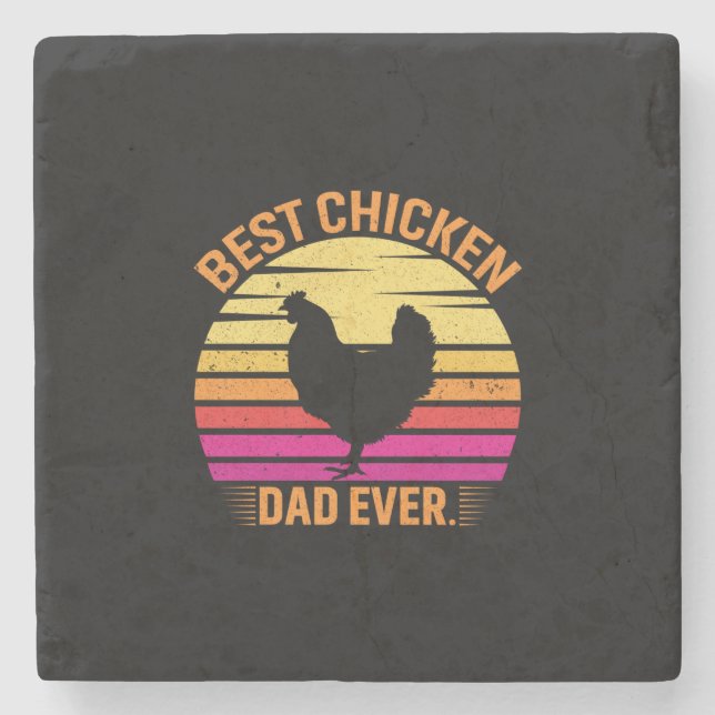 Chicken Art Best Chicken Stenunderlägg (Framsidan)