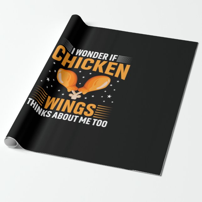 Chicken Art Chicken Vinge Presentpapper (Utrullad)