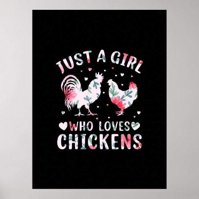 Chicken Art Girl som Kärlek Chickens Poster (Framsidan)