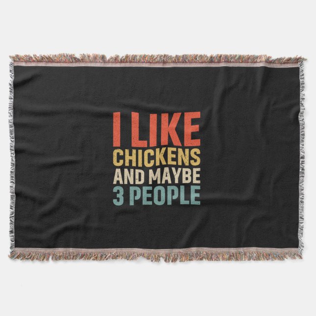 Chicken Art I gillar kycklingar Filt (Framsidan)