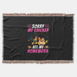 Chicken Art My Chicken Ate Min hemläxa Filt