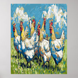 Chicken Art Poster