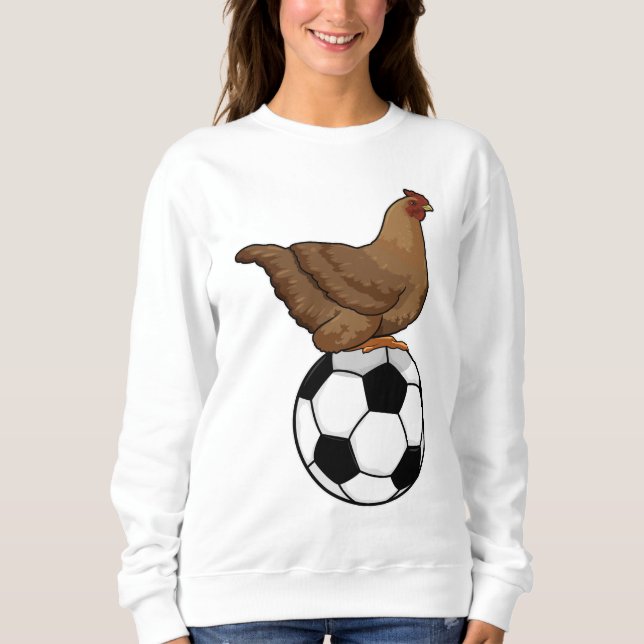 Chicken at Soccer Sports T Shirt (Framsida)