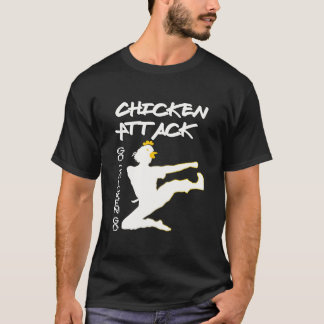 Chicken Attack Go Chicken Go White Ninja Meme T Shirt