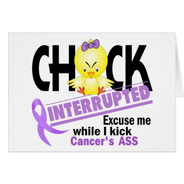 Chicken avbröt cancer 2 hälsningskort (Framsidan Horizontal)