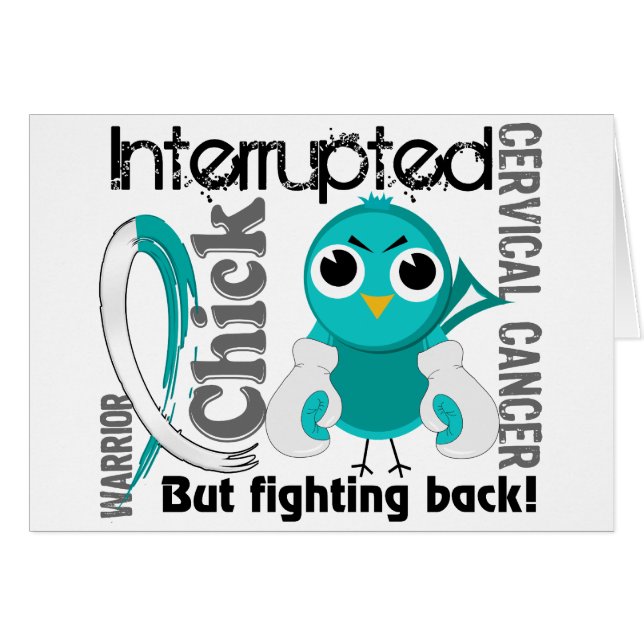 Chicken avbröt Cervical cancer 3 Hälsningskort (Framsidan Horizontal)