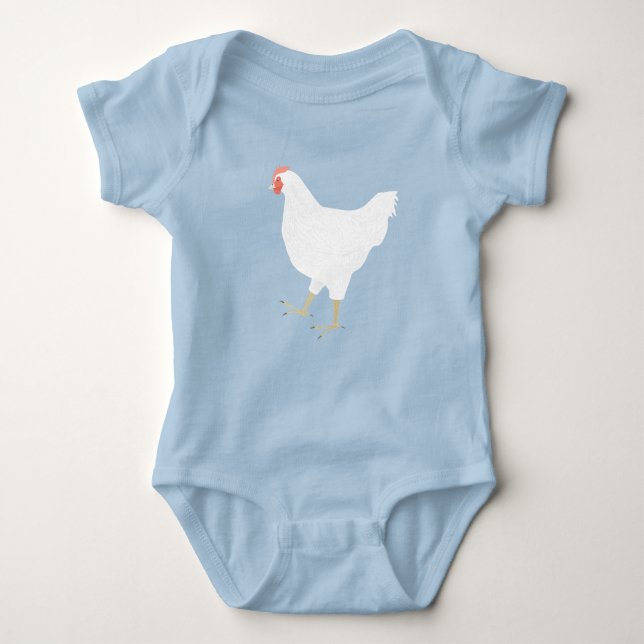 Chicken Baby Bodydräkt T Shirt (Framsida)
