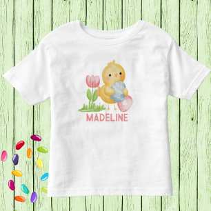 Chicken baby Påsk med Personligen Eggs T Shirt