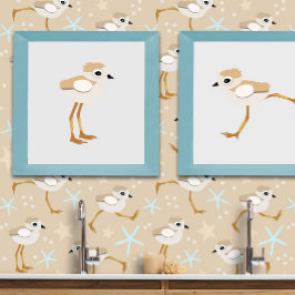 Chicken baby Sandpiper eller Piping Plover Poster