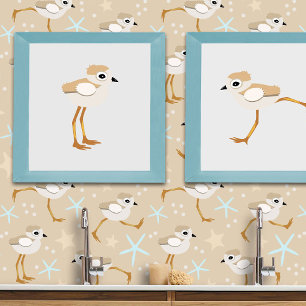 Chicken baby Sandpiper eller Piping Plover Poster