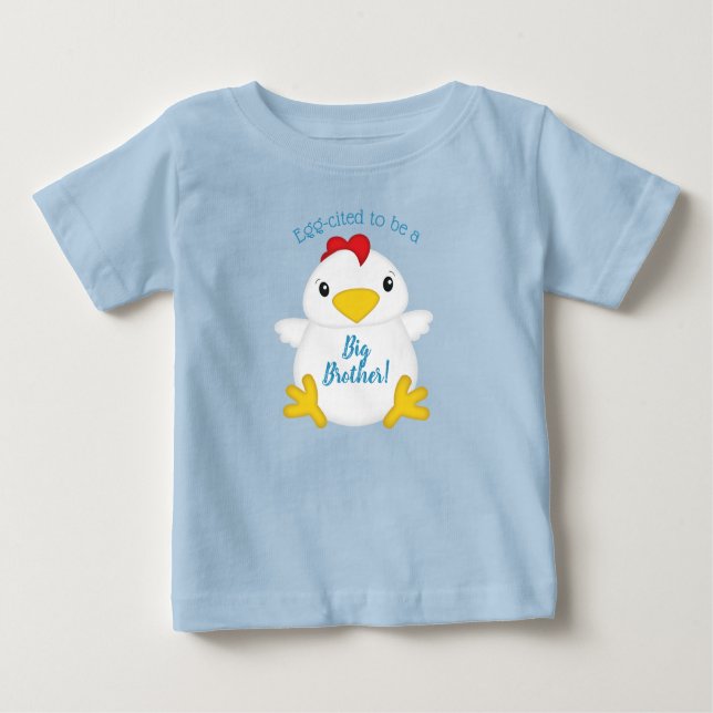 Chicken Baby Shower Blue Boy T Shirt (Framsida)