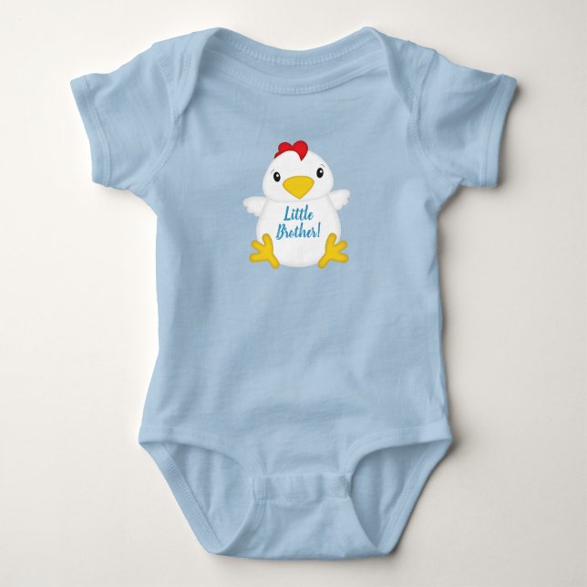 Chicken Baby Shower Blue T Shirt (Framsida)