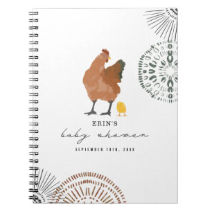 Chicken Baby Shower Guest Bok Anteckningsbok