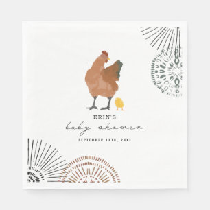 Chicken Baby Shower Pappersservett