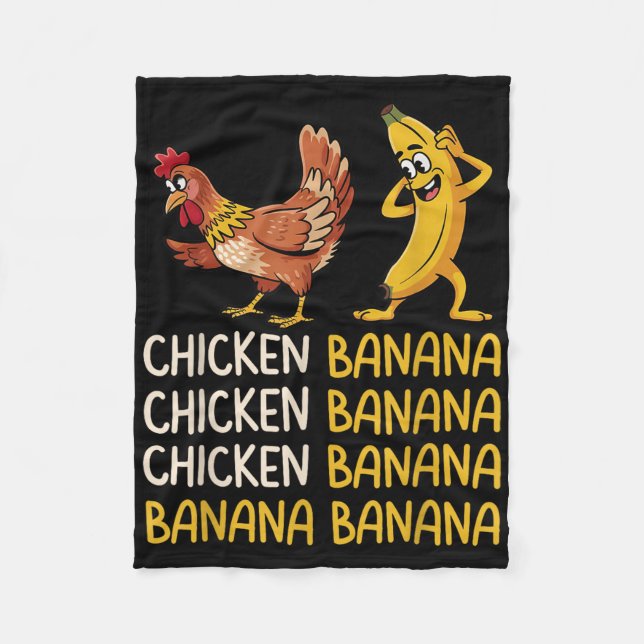 Chicken Banana Fleecefilt (Framsidan)