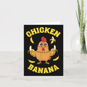 Chicken Banana Funny Kort