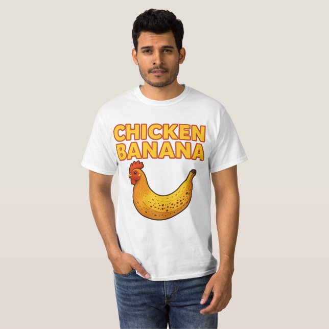 Chicken Banana Galenhetare 🐔 🍌 T Shirt (Hel framsida)