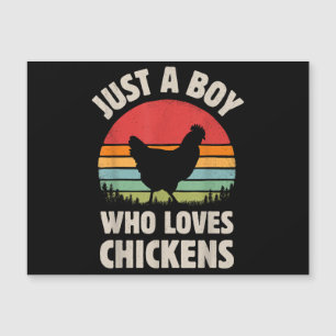 Chicken bara en pojke som Kärlek Retro Farm Animal