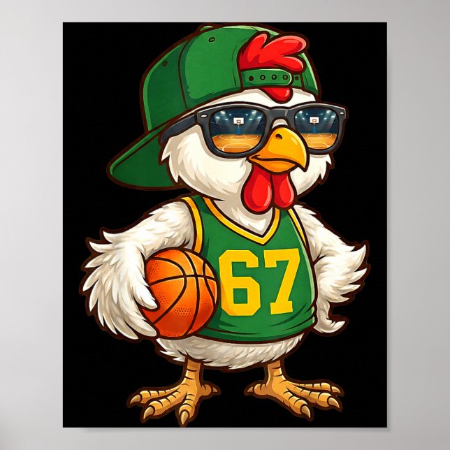 Chicken Basketball 67 Gen Alpha Slang Srts Men Boy Poster (Framsidan)