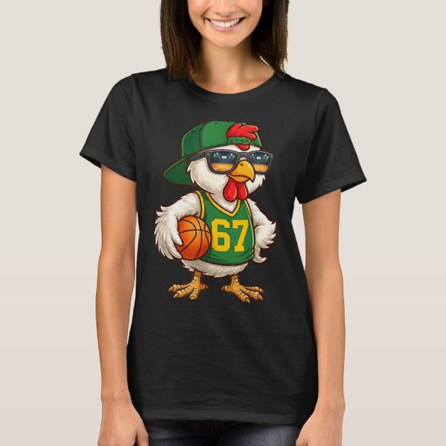 Chicken Basketball 67 Gen Alpha Slang Srts Men Boy T Shirt (Framsida)