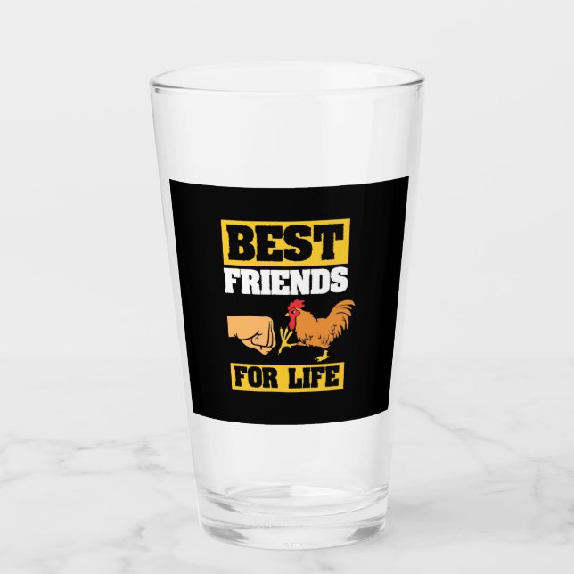 Chicken Best Friends for Life Glaskopp (Framsida)