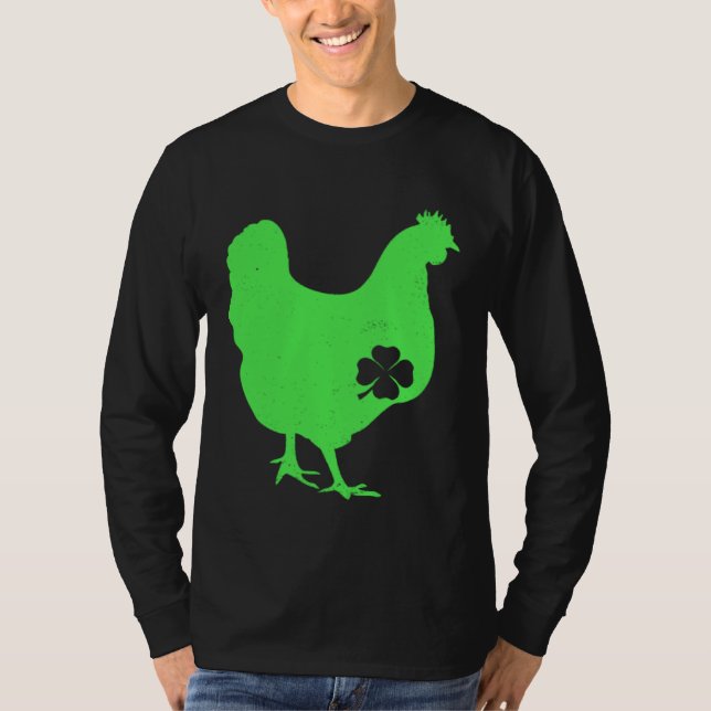 Chicken Bird Hen Shamrock St Patrick s Day Saint P T Shirt (Framsida)