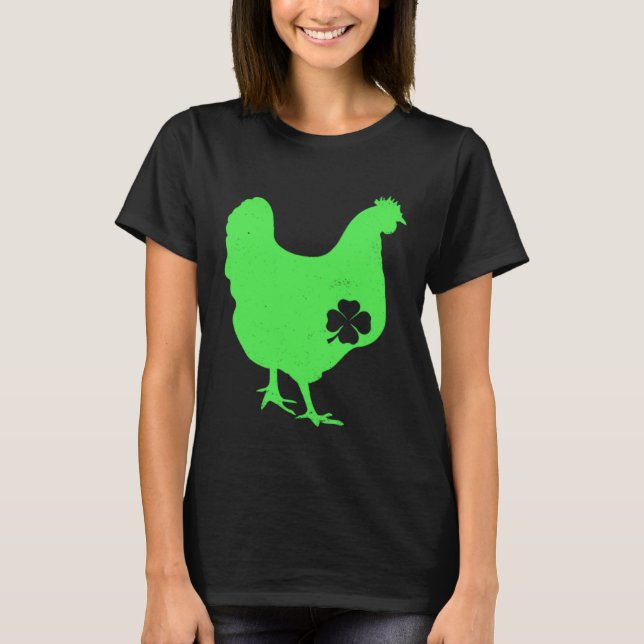 Chicken Bird Hen Shamrock St Patrick s Day Saint P T Shirt (Framsida)