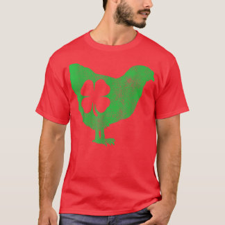 Chicken Bird Hen Shamrock St T Shirt
