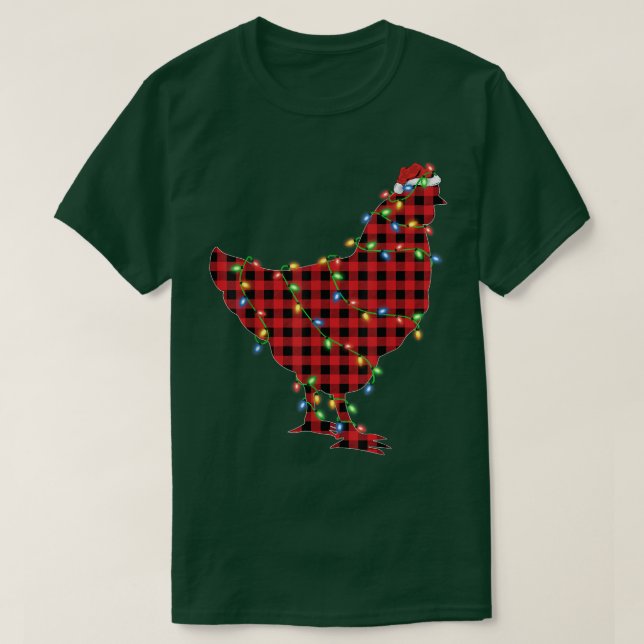 Chicken Bird Julafton Ljus Red Buffalo Play Chicke T Shirt (Design framsida)